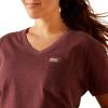 ARIAT Womens Rebar Cottonstrong Roughneck Graphic T-Shirt(Burgundy Heather)