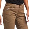 ARIAT Women’s Rebar DuraStretch Made Tough Double Front Pant, Field Khaki, Size 27 Short