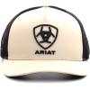 Ariat Mens Embroidered Logo Khaki and Brown Cap