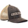 Ariat Men’s Flex Fit 110 Snapback Cap, Brown with Tan Mesh Back and Shield Logo Patch, Adjustable One Size