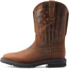 Ariat Men’s Sierra Shock Shield Brown Patriot 11″ Work Boots(Distressed Brown)