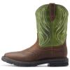 Ariat Men’s Sierra Shock Shield Work Boot(Dark Brown/Grass Green)