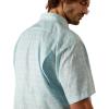 Ariat Mens Taupe Grey Venttek Short Sleeve Shirt(Blue)