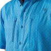 Ariat Mens Taupe Grey Venttek Short Sleeve Shirt(Brilliant Blue)