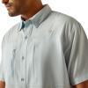 Ariat Mens Taupe Grey Venttek Short Sleeve Shirt(Papyrus)