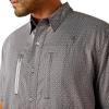 Ariat Mens Taupe Grey Venttek Short Sleeve Shirt(Skyride)