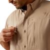 Ariat Mens Taupe Grey Venttek Short Sleeve Shirt(Taupe Grey)