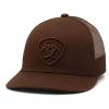 ARIAT Men’s Brown Snapback Shield Logo Cap