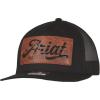 ARIAT Men’s Filigree Stars and Stripes Faux Leather Patch Trucker Cap(Black)