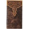 ARIAT Men’s Floral Embossed Bi-Fold Rodeo Wallet – A3552802 One Size