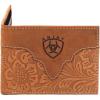 ARIAT Men’s Genuine Leather Floral Embossed Bifold Wallet(Bifold Wallet)