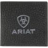 ARIAT Men’s Pebbled Bull Hide Leather Bifold Wallet (Black)(Black)