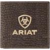ARIAT Men’s Pebbled Bull Hide Leather Bifold Wallet (Brown)