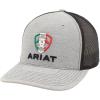 ARIAT Men’s R112 Cap, Mexican Flag, Grey, Black Mesh Back, Snapback