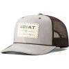 ARIAT Men’s Suede Patch International Cap, Structured 6-Panel, Snap Back, Mesh Back, Polyester Blend, Tan