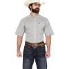 ARIAT Mens Wrinkle Free Bear Classic Fit Shirt(White)