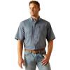 Ariat Mens Taupe Grey Venttek Short Sleeve Shirt(Newsboy Blue)