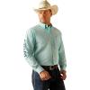 Ariat Men’s Team Gian Classic Fit Shirt(Light Aqua)