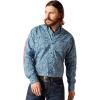 Ariat Men’s Team Wayde Classic Fit Shirt(Moonlit Ocean)