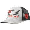 Ariat Youth American Flag Embroidered Cap, Grey/White