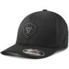 M&F Western Products Ariat Flexfit Black Shield Cap Black S/M