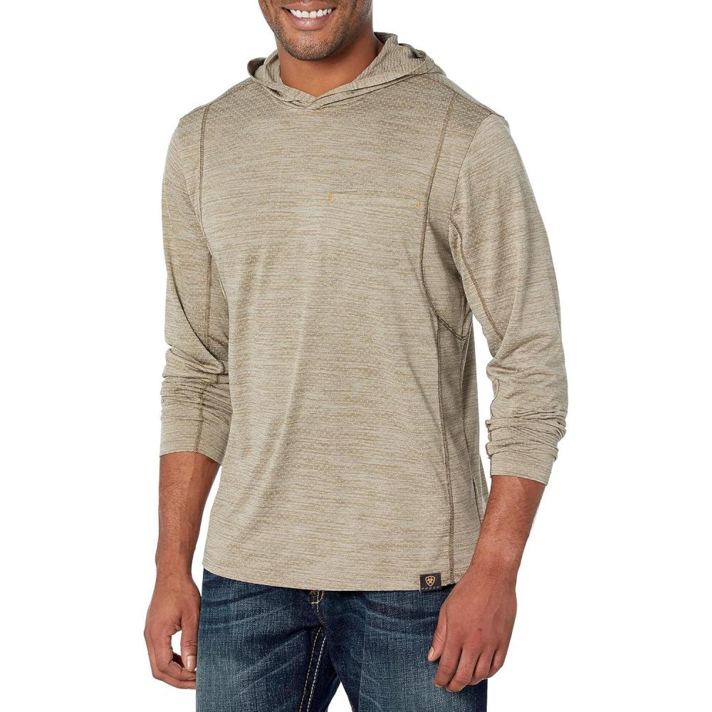 imageARIAT Mens Rebar Evolution Hooded Sun ShirtBrindle