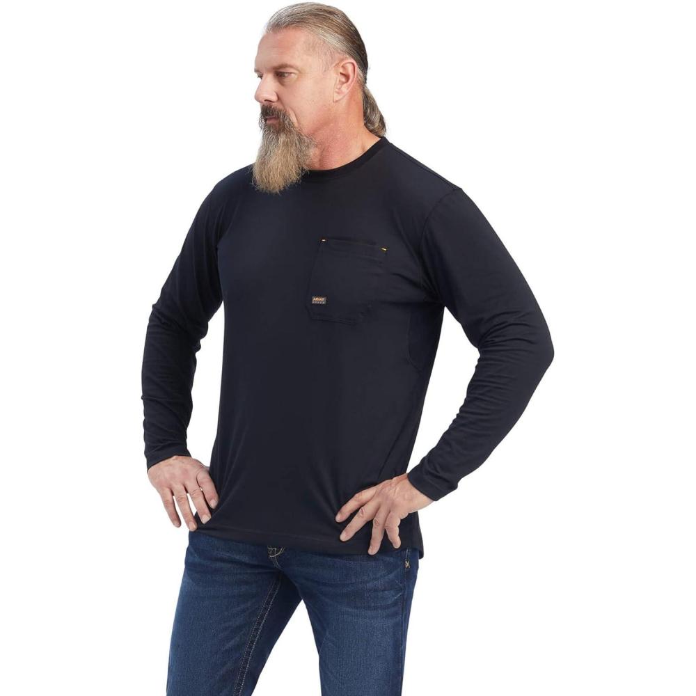 imageARIAT Mens Rebar Workman Reflective Flag Graphic TShirtBlack