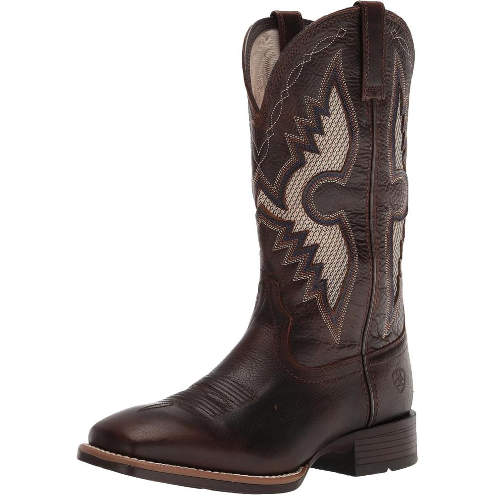 imageARIAT mens Solado Venttek Western BootDark Whiskey