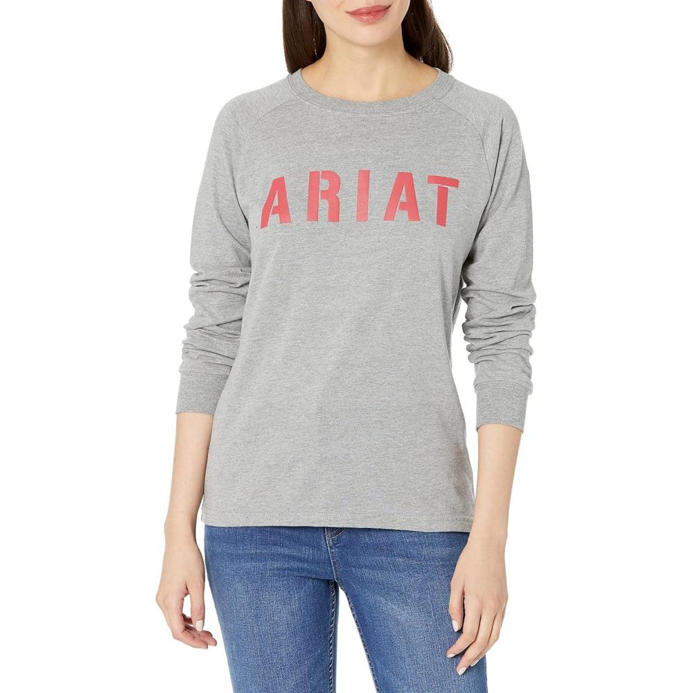 imageAriat Female Rebar CottonStrong Block TShirt Heather Grey XSmall