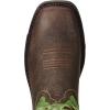 Ariat Men’s Workhog Wide Square Toe Work Boot(Bruin Brown/Grass Green)